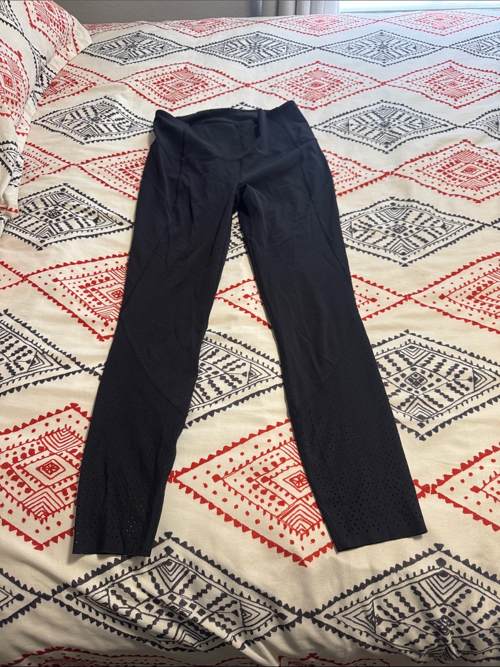 lululemon athletica Black Perforated Leggings